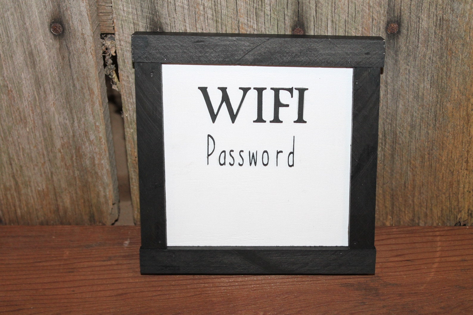 Sign for WIFI Password Wood Raised Text 3D Small Business Etsy
