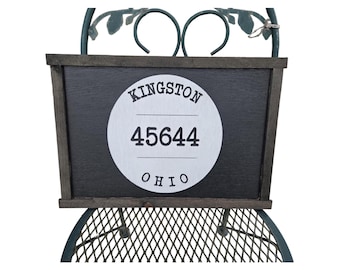 Custom Zip Code Wood Sign - 3D Laser‑Cut Letters – Personalized City State Zip Hometown Wall Décor for Housewarming or Business Gift