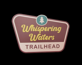Custom Plastic Trail Sign • Retro Outdoor Directional Sign • Personalized Hiking or Camping Decor • Durable Acrylic Adventure Marker