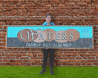 Extra Large Raised Text Business Sign • Custom 3D Logo Sign • Rustic Storefront Wall Decor • Personalized Business Branding