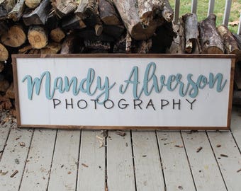 Large Custom Business Sign, We Use Your Graphic and Colors, Business Logo, Wood, Laser Cut Out, 3D, Extra Large, Sign Footstepsinthepast