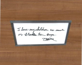 Custom I Love My Children Handwriting Wood Sign – Personalized Raised Letters, Note, or Sketch – Handwritten 3D Keepsake Gift