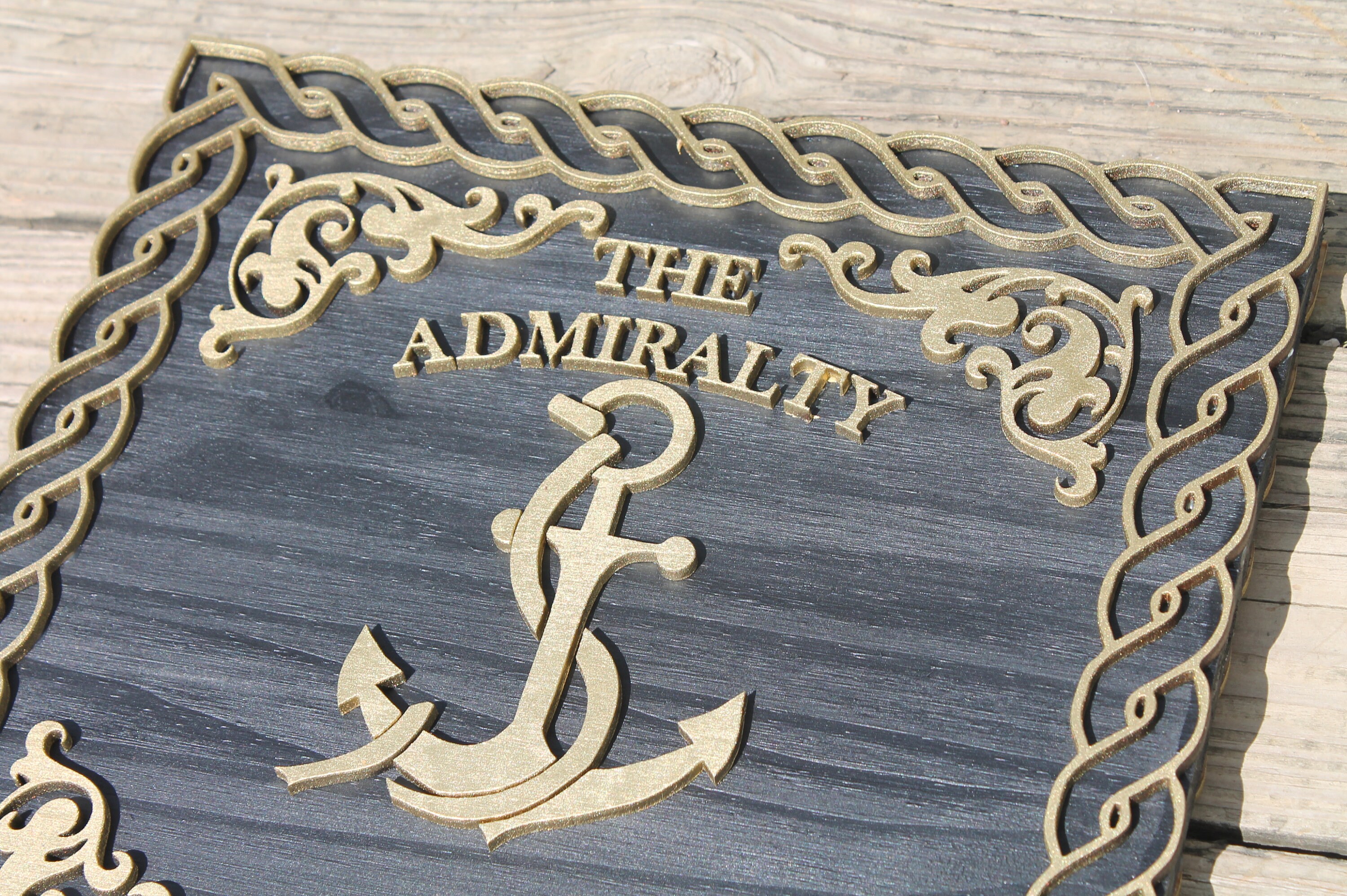Admiralty Wood Sign, Anchor, Nautical Sign, Navy, Admiral, Captain, Sea