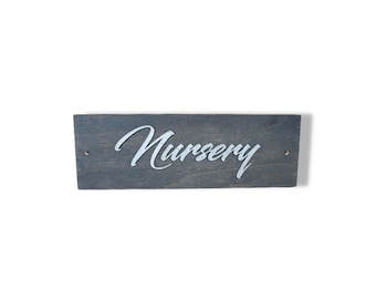 Nursery Sign, Raised Lettering Wood Sign, Custom Baby Room Decor, Wooden Nursery Plaque, Modern Nursery Wall Art, Baby Shower Gift, Gender