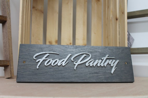 Door Sign Food Pantry Business Sign Unframed Name Plate Commerical Signage 3D Raised  Church Wooden Sign Customizable Matching Direction