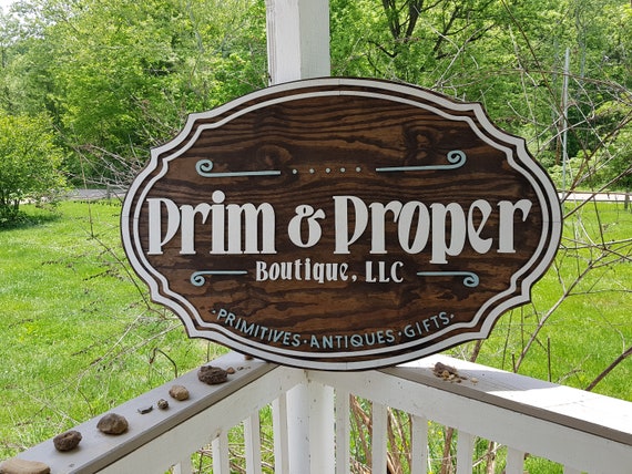 Business Sign, Oval, 3D, Large, Custom, Antique Store, Indoor, Outdoor, Small Business, Logo, Business Logo, Laser Cut, Wood, Sign farmhouse