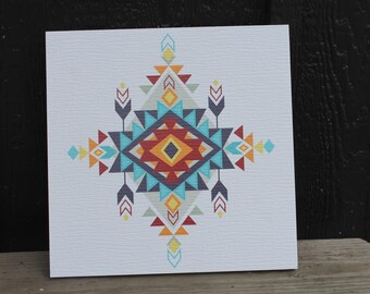 Southwestern Barn Quilt Sign: Modern Farmhouse Decor, Weatherproof PVC
