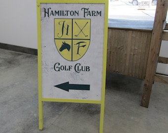 Sidewalk Sign A Frame Folding Sign Affordable Business Sign Your Logo Free Standing Extra Large Commercial Hinge Outdoor Advertising Golf