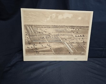 Camp Chase Historical Map Columbus, Ohio Printed Wood Sign