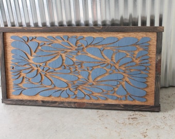 Laser Cut Floral Wood Sign: Boho Botanical Wall Art