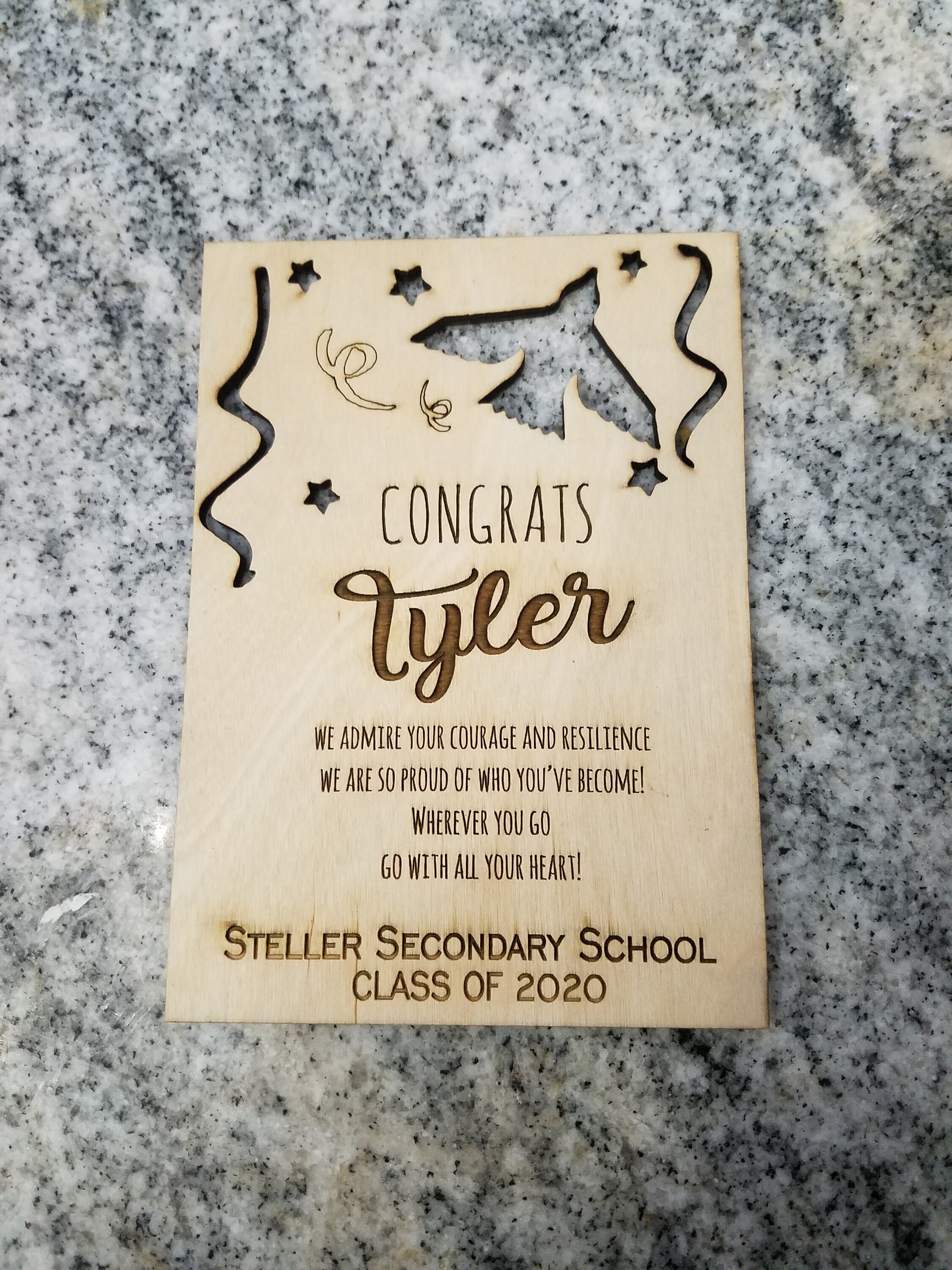 Graduation, Your Name, Your School, Plaque, Gift, Sign, Wood