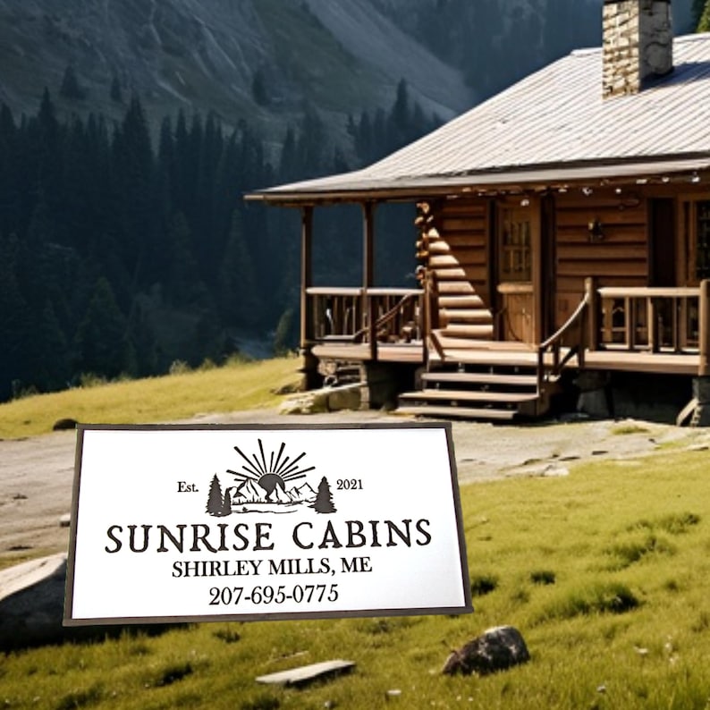 Custom 3D Wood Cabin Sign • Raised Text Lodge Sign • Personalized ...