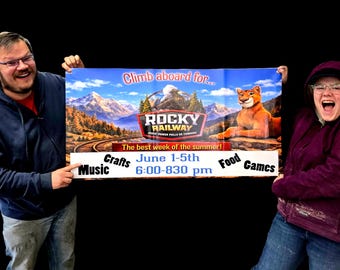 Custom Event Banner – Personalized Vinyl Sign for Summer Programs, VBS, Church Events & Kids Activities