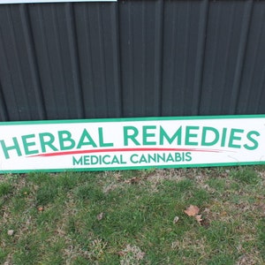 Medical Remedies Cannabis Dispensary Sign Wooden Handmade 3D Business Commerical Signage Herbal Layered Sign Single or Double sided image 1