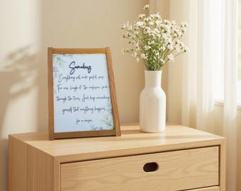 Inspirational Quote Wood Sign: 3D Raised Text, Framed Farmhouse Decor Encouraging Gift