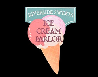 Weatherproof Printed Ice Cream Sign • Outdoor Durable Shop Decor • Custom Sweet Shop Wall Sign