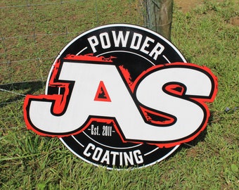 Custom Round Business Sign Commerical Signage Made To Order Powder Coating Store Front Small Business Logo Circle Wooden Handmade 3D