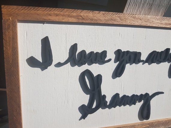 Custom Handwriting Sign: Personalized Laser Cut Wood Decor - Etsy