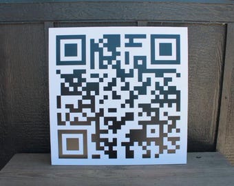 Custom QR Code Business Outdoor Square Weatherproof PVC Sign Smooth Sustainable  Ready for your Logo Great for hanging or wall mounted