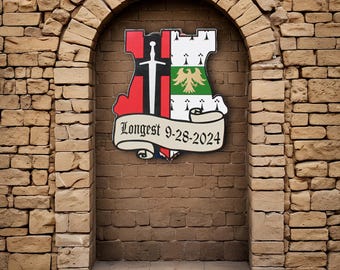 Laser Cut 3D Family Crest Sign Custom Layered Wood Coat of Arms Plaque Personalized Name Date Rustic Heraldic Wall Decor for Home or Wedding