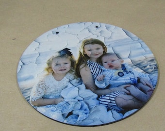 Texture Photo Printed On Wood Round Circle Custom Your Photo Large Rustic Personalized Gift Idea Wood Print Wood Photo Home Decor Family