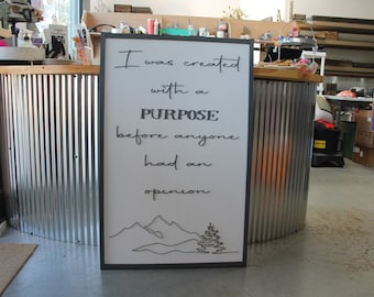 Purpose Created Before anyone had an opinion Inspire Mountains Kids Room kids Decor Happy Wooden Handmade Home decor Line Art