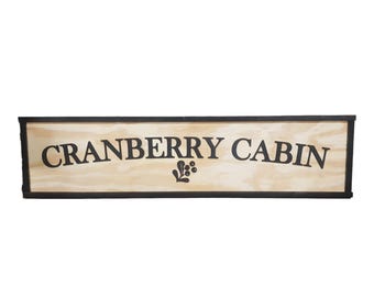 Personalized Rustic Cabin Sign – Custom Wood Lodge Decor with Family Name, Airbnb, Lake House or Vacation Home