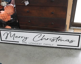 Custom Last Name Wood Laser Cut Out 3D Sign Elevated Letters Personalized Merry Christmas Rustic Farmhouse Winter
