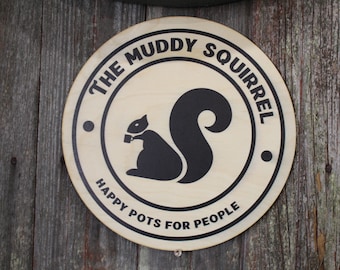 Your Actual Logo Round Small Business Sign Business Custom Circle Personalized Home Decor Plaque Wall Art Color Wood Print Color