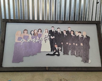 Custom Wedding Party Wood Sign: Raised Letter Décor
