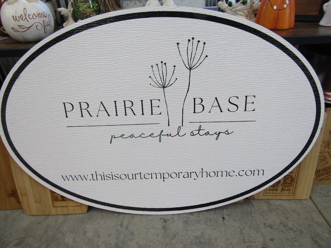 Custom Textured Oval Weatherproof Sign Pvc Plastic Personalized