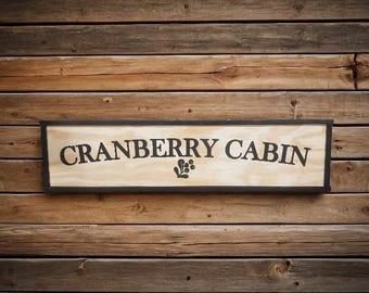 Custom Cabin Sign – Personalized Rustic Lodge Decor – Wood Cabin Name Sign for Wall or Porch