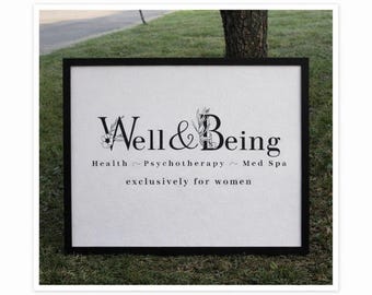Modern Luxury 3D and Printed Business Sign • Custom Wellness Spa Sign • Raised Boutique Logo Sign • Premium Office Branding Decor