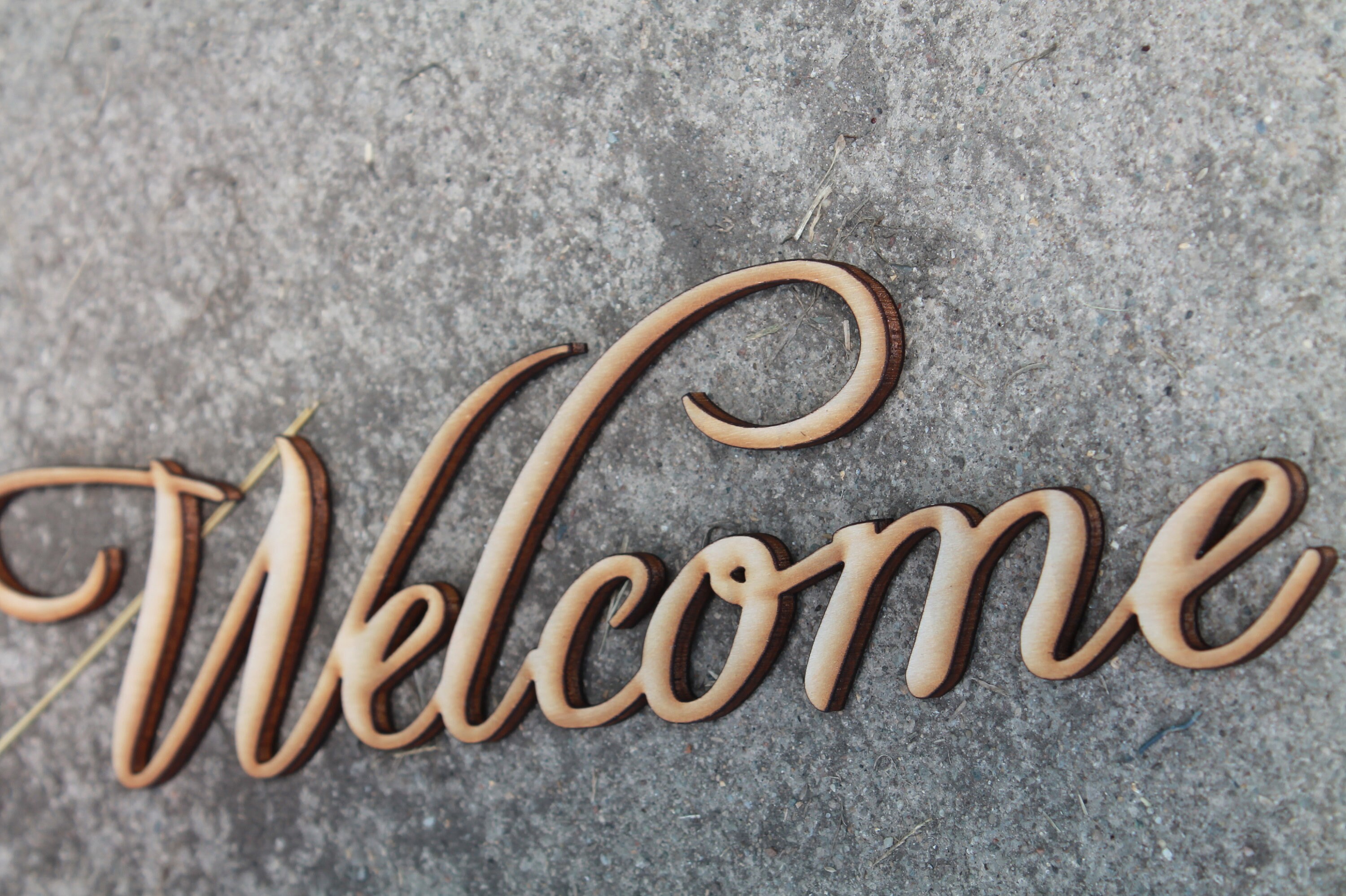 Fancy Welcome Welcome Sign Welcome Welcome Cutout Welcome - Etsy