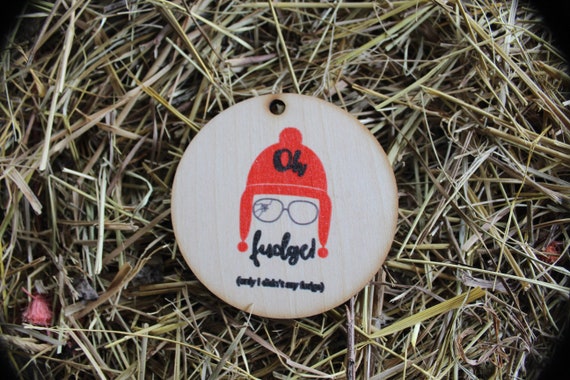 Oh Fudge Glasses Busted Funny Joke Tradition Happy Times Holiday Keychain Gift Christmas Tag Ornament