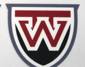 Custom School Logo Business Theme Decal Waterproof Sheet Full Color Sticker Window Deal Wall Lettering Helmet Your School Soccer