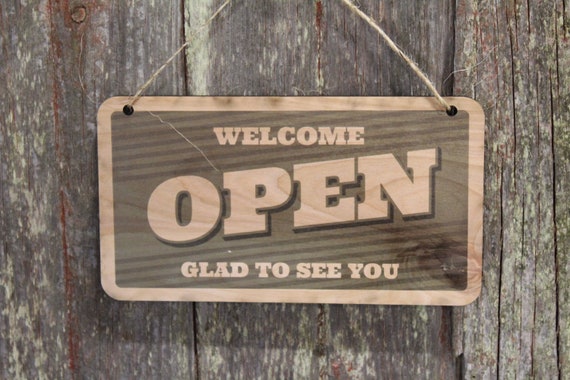 ヴィンテージ 木製OPEN CLOSED サイン Double Sided Vintage Wooden Open Closed Sign - Etsy