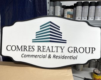 Custom Handmade Wood Sign for Outdoor Indoor Hanging Personalized for your Business, Ranch or Office Commercial Realty Signage