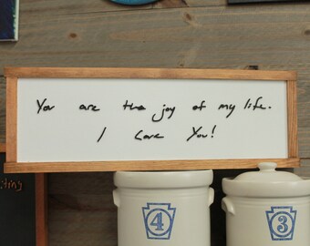 Hand Written Sign Custom Handwritten Message Personalize With Your Own Handwriting Husband Wife Spouse Partner Gift Handwriting Sign Display