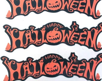 Happy Halloween With Ghosts Theme Decals Waterproof Sheet Full Color Sticker Window Deal Wall Sticker Thermos