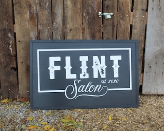 Large Custom Salon Business Sign Hair Dresser Beauty Parlor We Use Your Actual Graphic Business Logo Wood Laser Cut Out 3D Extra Large