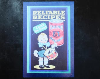 Vintage Calumet Baking Powder Advertisement Art Print – Classic Child Drummer Illustration in Retro Antique Style for Kitchen Wall Decor