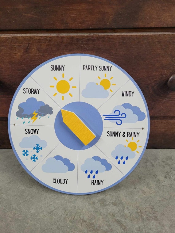 Weather Gauge Spinner Like Clock Personalized Waterproof Sign  Smooth Round Circle Outdoor Ready for your Great for hanging or wall mounted