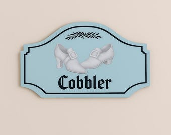 Colonial Inspired Custom Sign Cobbler Decorative Man Cave Decor Wall Art Shoes Shoe Maker Repair Raised 3D Printed Graphic Recreation