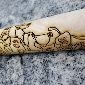 Dog Pets Animals Rolling Pin Texture Embossed Engraved - Etsy