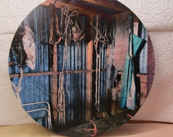 Photo on Wood Round Circle Custom Your Photo Printed Large Rustic Personalized Custom Gift Idea Wood Print Wood Photo Home Decor USA