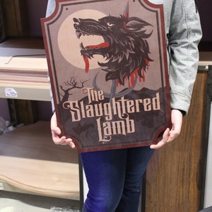 Large Slaughtered Lamb Sign With UV Ink Printed Extra Detail Contour ...