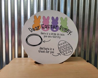 Easter Treats Tray Bunny Spring Giftable Kids Pastel Sustainable Plate Egg Hunt Host Cute Smooth PVC Weatherproof Ultraviolet Ink