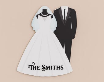 Custom Wedding Couple Wood Sign Personalized Last Name Bridal Décor Bride and Groom Wedding Sign Personalized Gift Bridal Shower Home Decor