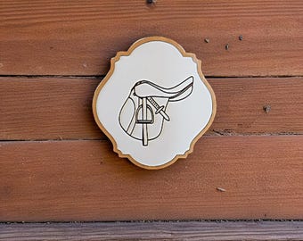 Handmade Saddle Sign: Equestrian Decor for Horse Lover